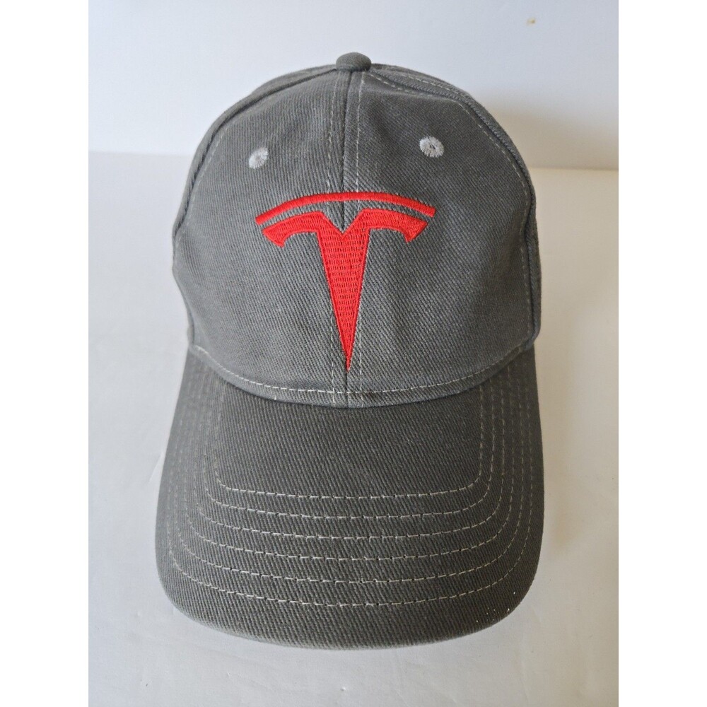 Tesla Drivers Group Hat Cap Strap Back Adult One Size Gray 100% Cotton Twill Car